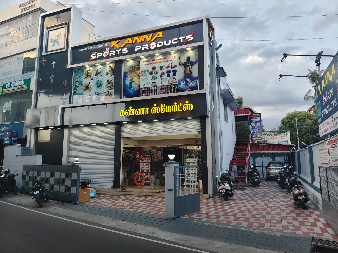 Kanna Sports Showroom Interior at Swarnapuri, Salem